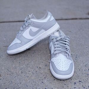Nike Dunk Low Grey Fog White Leather Sneakers DD1391-100 Women’s 7.5